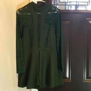 Emerald Green Mini Dress